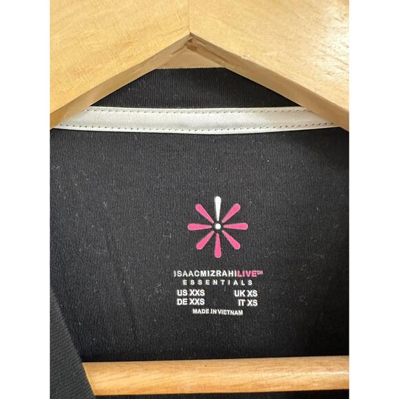 Isaac Mizrahi Live! Essentials Pima Cotton Black Short Sleeve T-Shirt XXS‎ - Picture 4 of 5